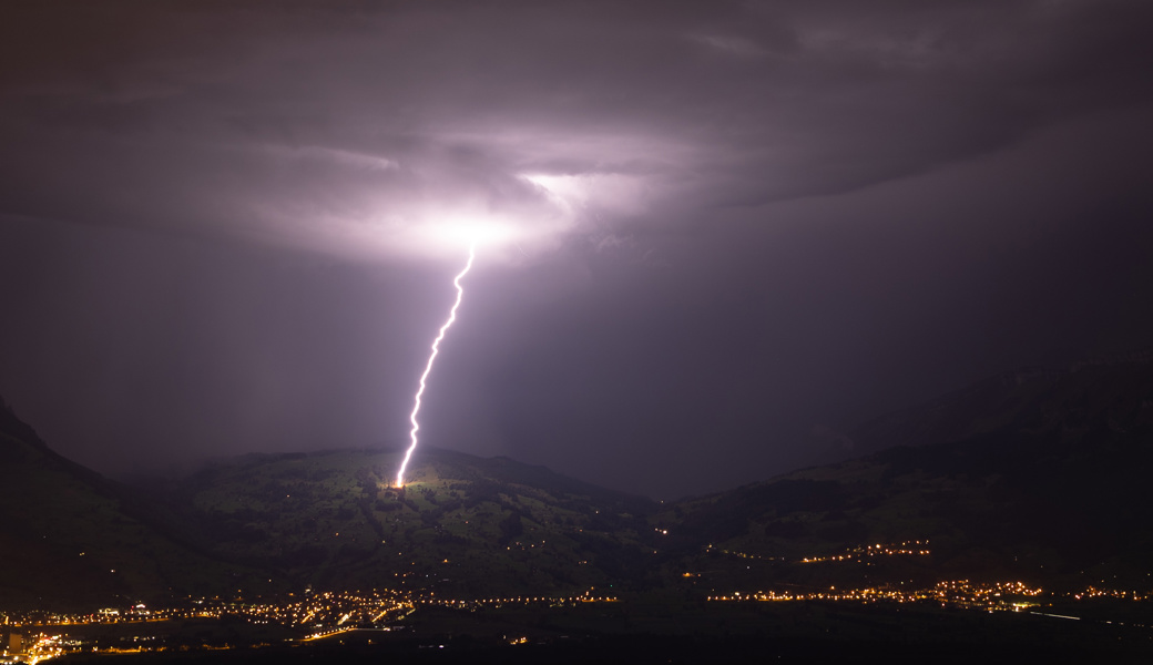 Ein Blitz pro Quadratkilometer: So oft «chlepft» es in der Region