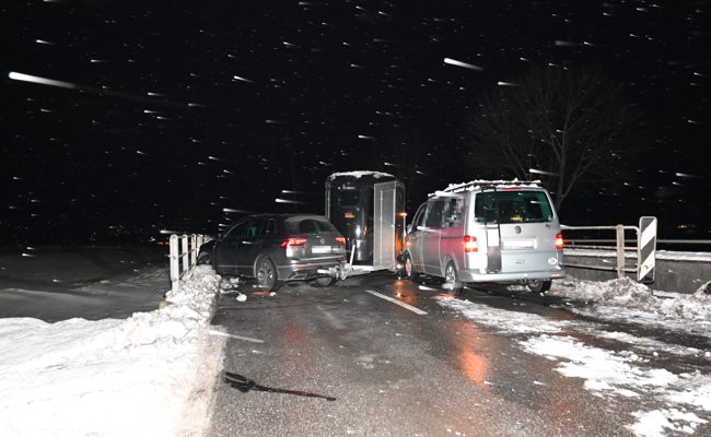 Pferd bei Unfall mit Anhänger leicht verletzt