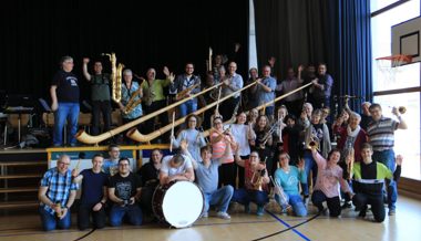 Die Musikgesellschaft Sennwald bereitet sich auf ihren Unterhaltungsabend vor