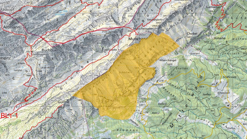 Der Perimeter des gesperrten Gebiets.