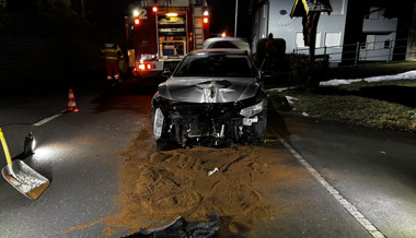 Frontal gegen Kandelaber gekracht