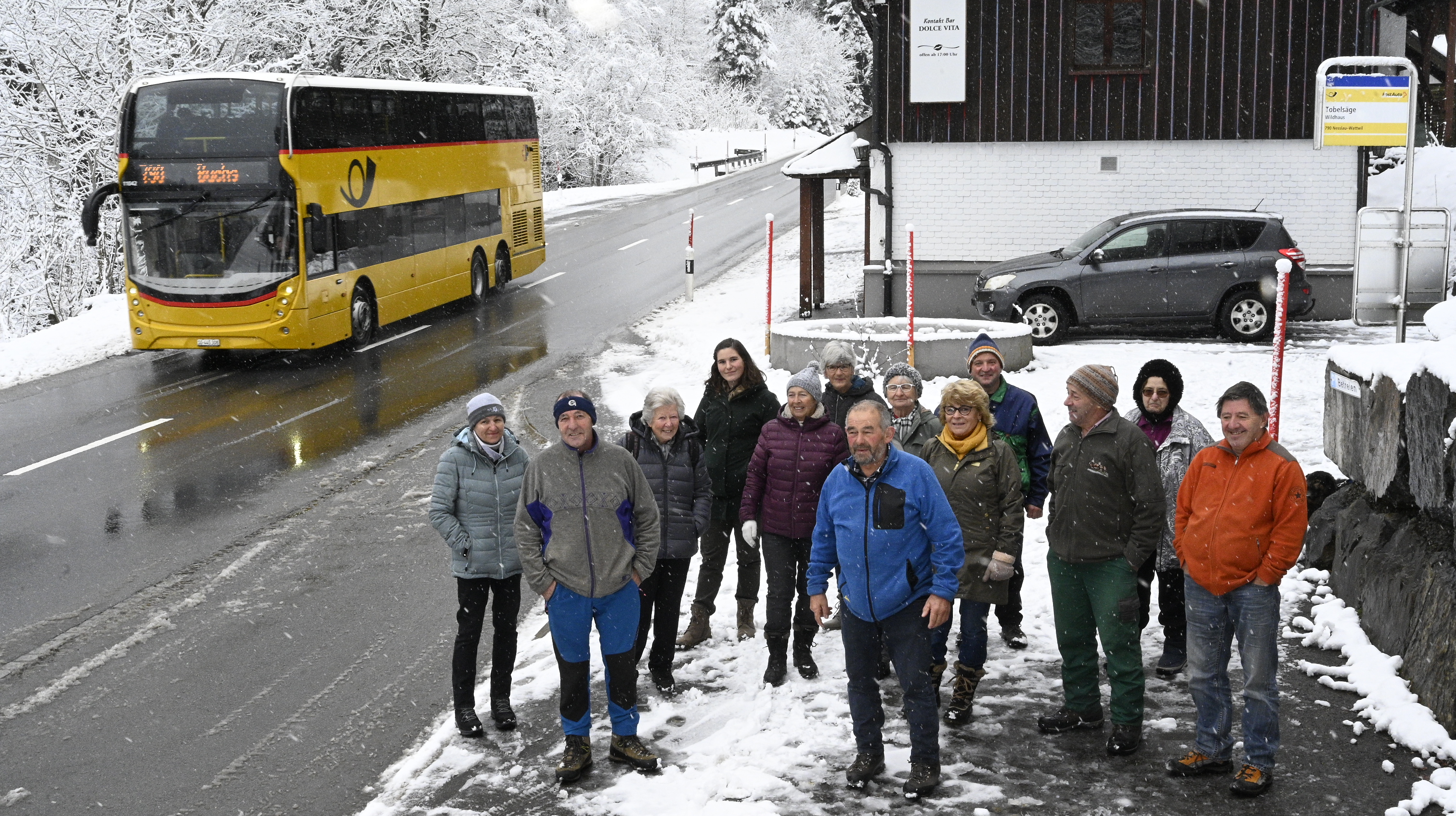 Die Anwohnerinnen und Anwohner erfuhren es zufällig: Ihre Haltestelle Tobelsäge wird aufgehoben