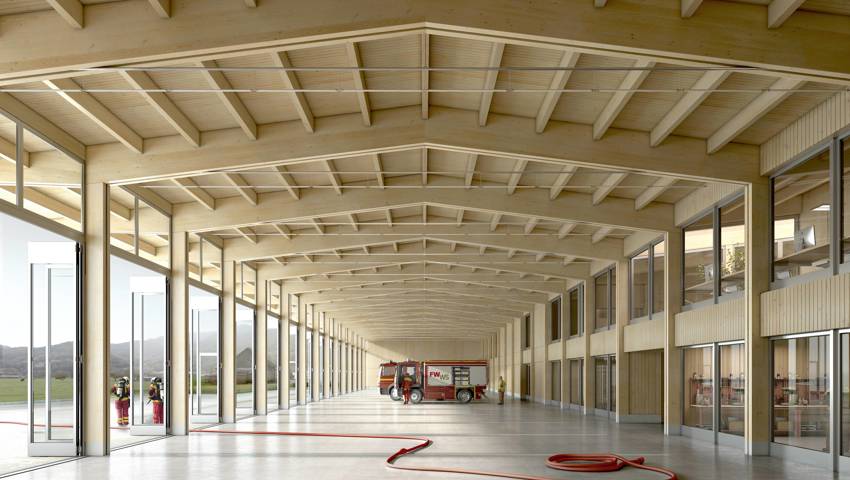 Die Jury lobte sowohl die Holzbauweise als auch die klar strukturierte Raumteilung im Innern des Depots.