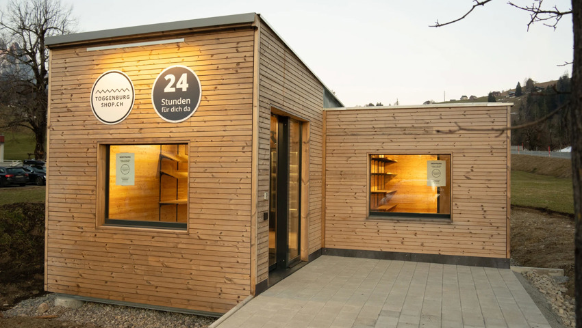 Im März wurde der neueste Toggenburgshop in Unterwasser eröffnet – auch er hat 24 Stunden offen.