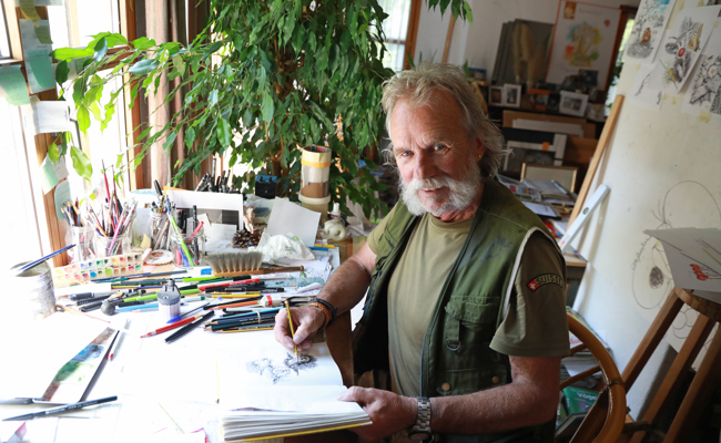 Mit Hardrock und unter Zeitdruck zeichnet «Pips» Gantenbein am besten