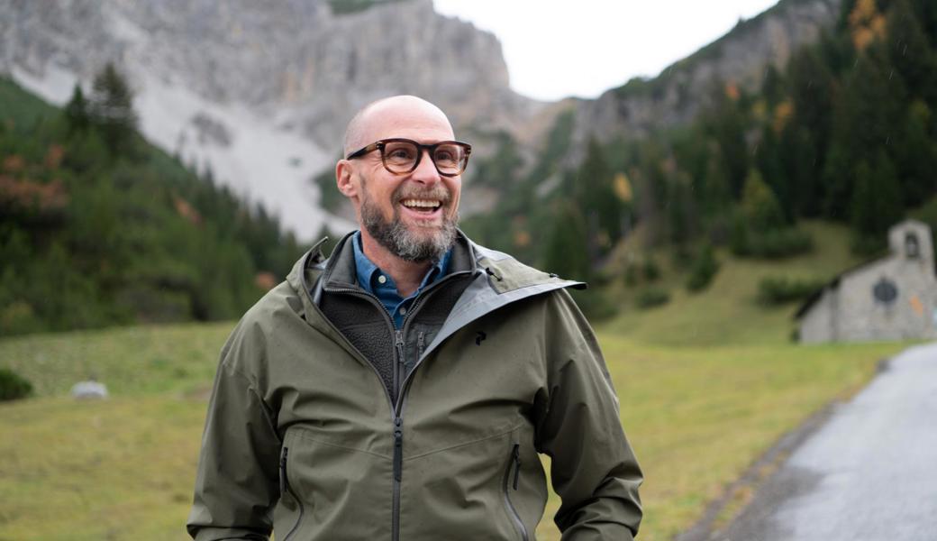 Immer mit einem Lachen im Gesicht: Marco Büchel beim Interview im Malbun.