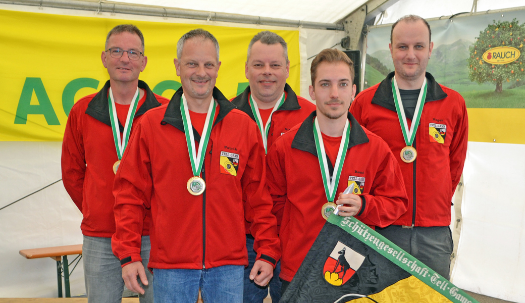 Das erfolgreiche Gamser Quintett: (von links) Peter Lippuner, Patrick Lenherr, Simon Eggenberger, René Kaiser und Roger Lenherr. 