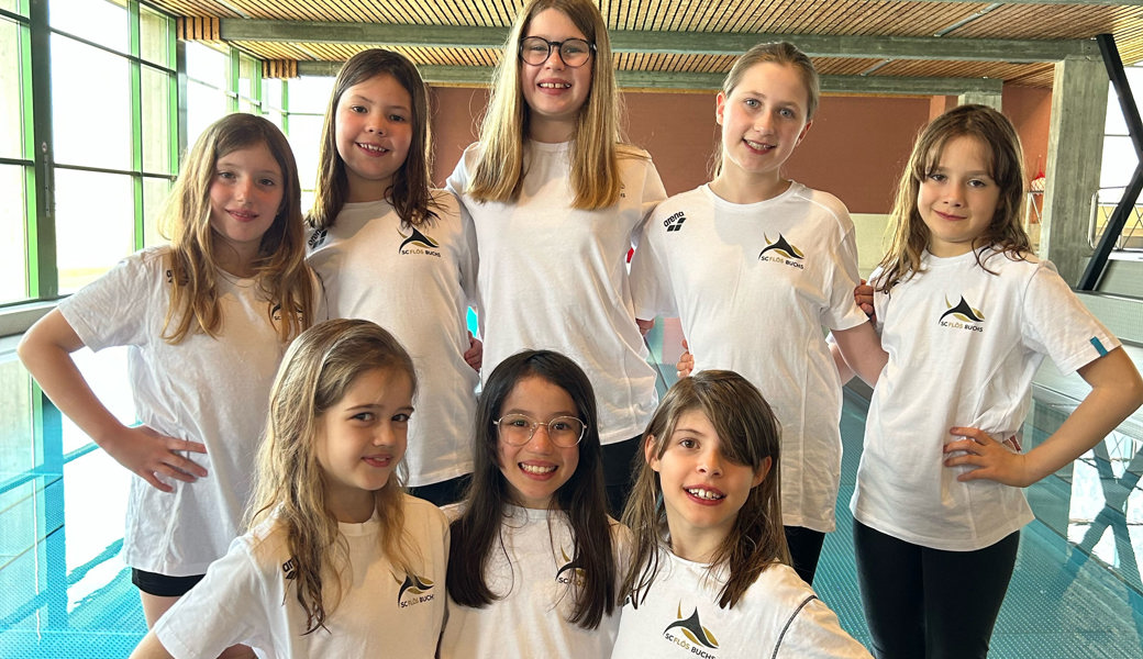 Keine Medaille, aber die Grundlage für die Saison ist gelegt: Die Novizen-Schwimmerinnen des SC Flös Buchs. 