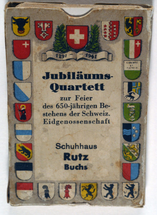  Ein Jubiläumsquartett zur Feier des 650-jährigen Bestehens der Schweiz wurde 1941 im damaligen Schuhhaus Rutz abgegeben. 