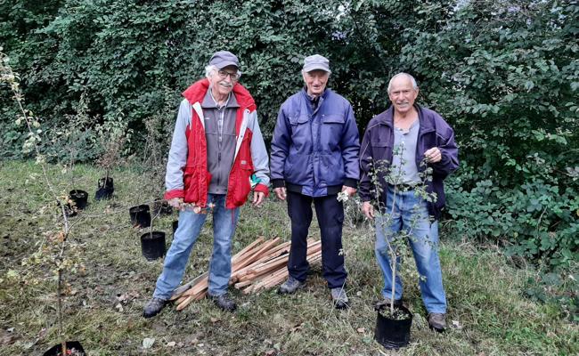 Ökologische Aufwertung: Neue Sträucher gesetzt auf früherem Kies-Frei-Areal