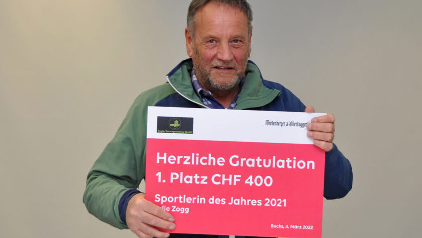  Christian Zogg nahm den Preis für seine Tochter Julie Zogg entgegen. 