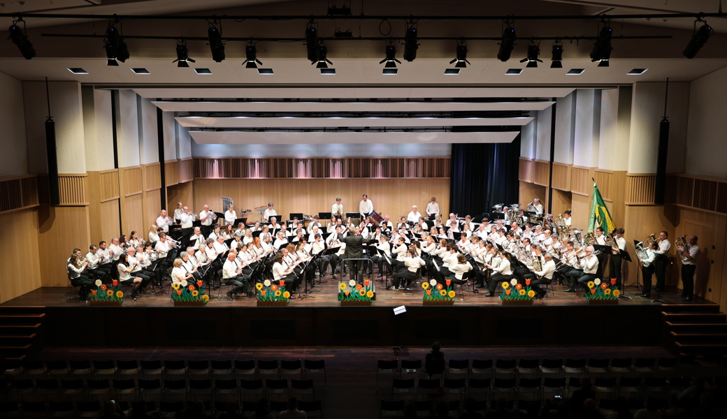 Der erhabene Abschluss des Jubiläumsjahres war ein gemeinsamer Auftritt der drei kantonalen Projektorchester. 