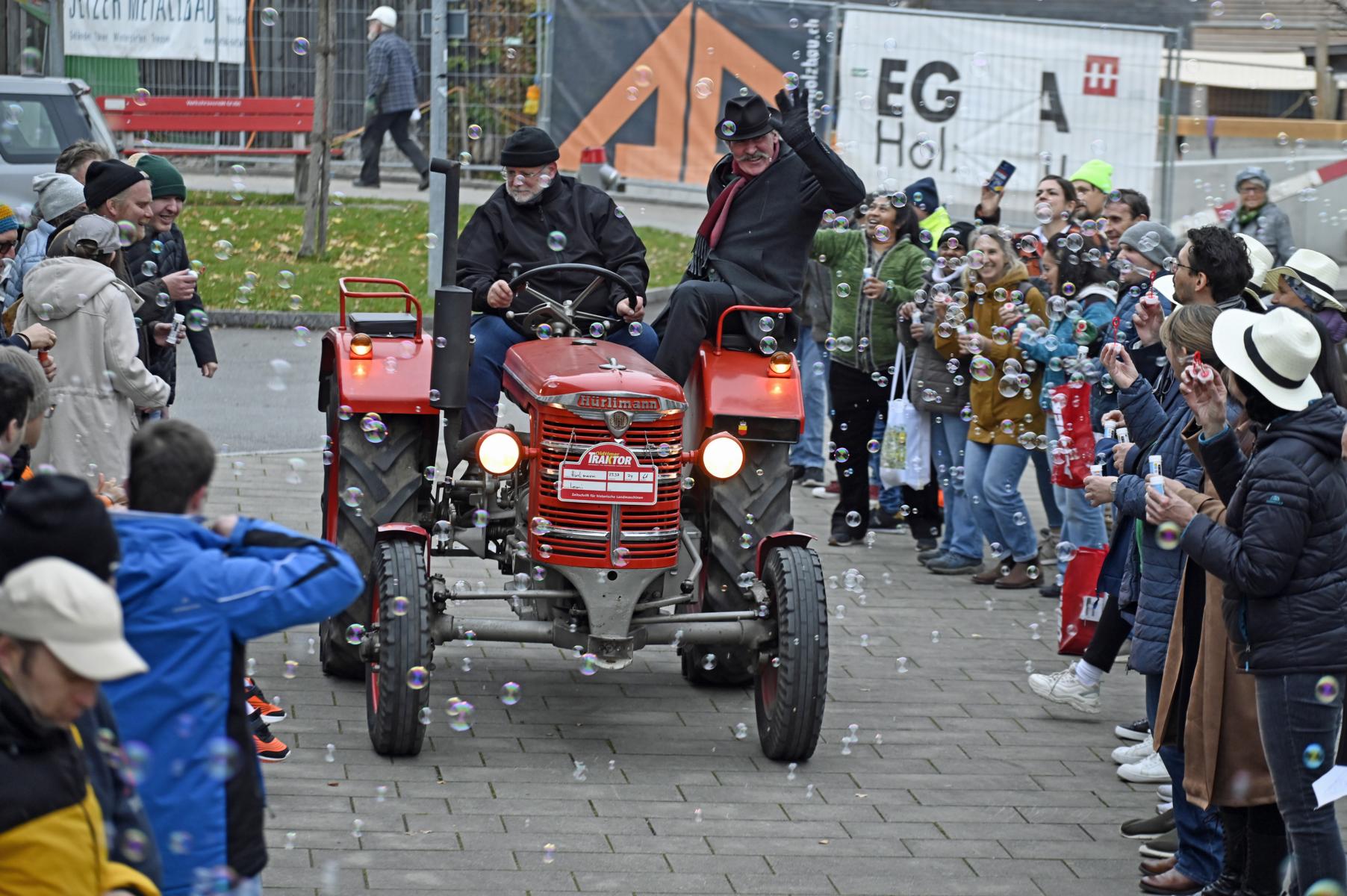 Ein stilvoller Abschied: Hürlimann kam auf einem Hürlimann
