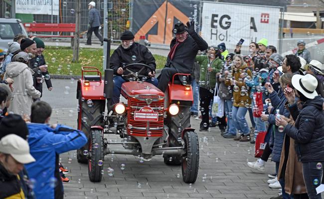 Ein stilvoller Abschied: Hürlimann kam auf einem Hürlimann