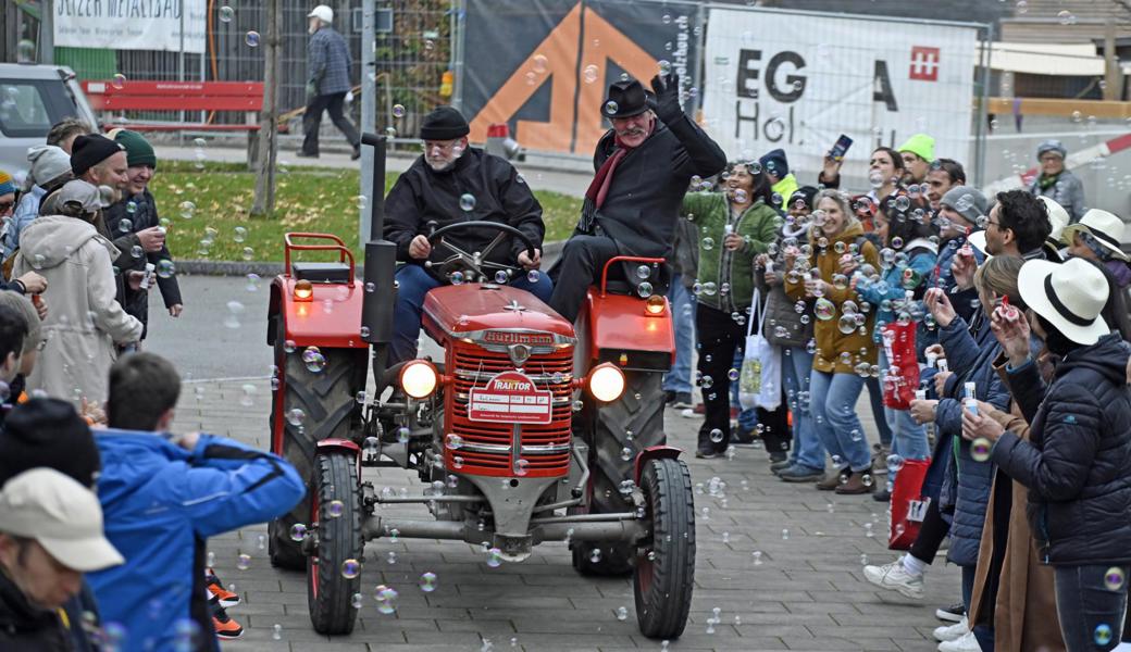 Ein stilvoller Abschied: Hürlimann kam auf einem Hürlimann