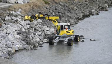 Blockwurf am Rheindamm wird mit 40'000 Tonnen Gestein verstärkt