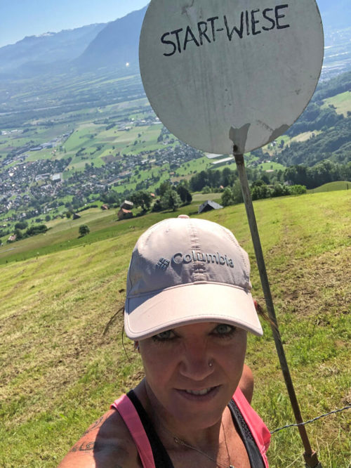  Mit dem Gelände des Gamperney-Berglaufs bestens vertraut: Ein Selfie von Melanie Küng bei einer Trainingseinheit auf ihrem Lieblingsberg. 