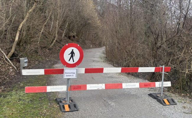 Steinschlag: Hangseitiger Gehweg am Werdenbergersee gesperrt