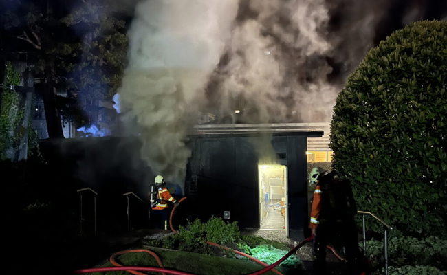 In Bad Ragaz geriet eine Sauna in Brand, es entstand hoher Sachschaden