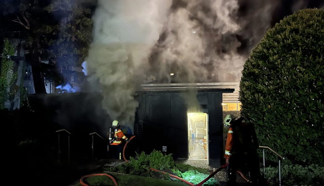 In Bad Ragaz geriet eine Sauna in Brand, es entstand hoher Sachschaden