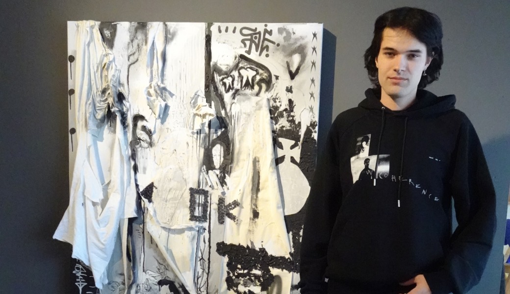 Den eigenen Schmerz verbildlicht: Yanik Merz zeigt seine Kunst in der Galerie L33