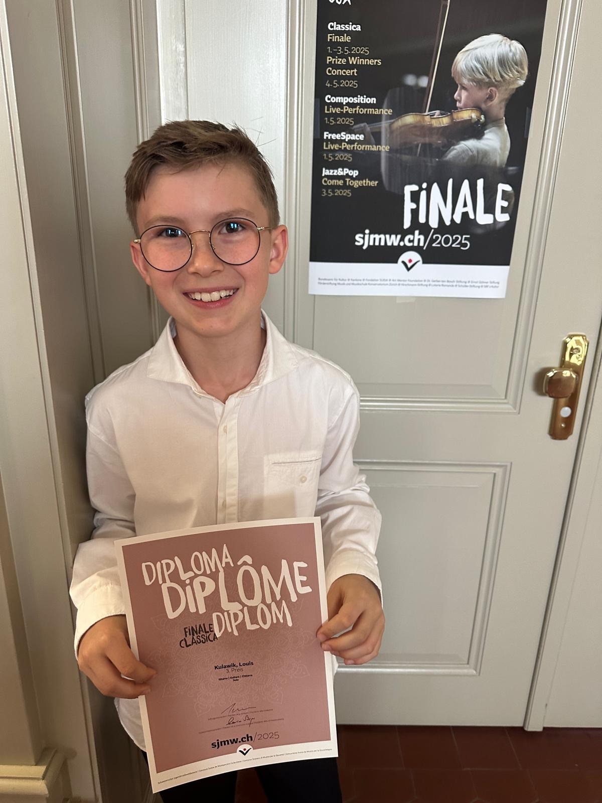 Am Finale mit dabei: Preis für Jungmusiker Louis Kulawik