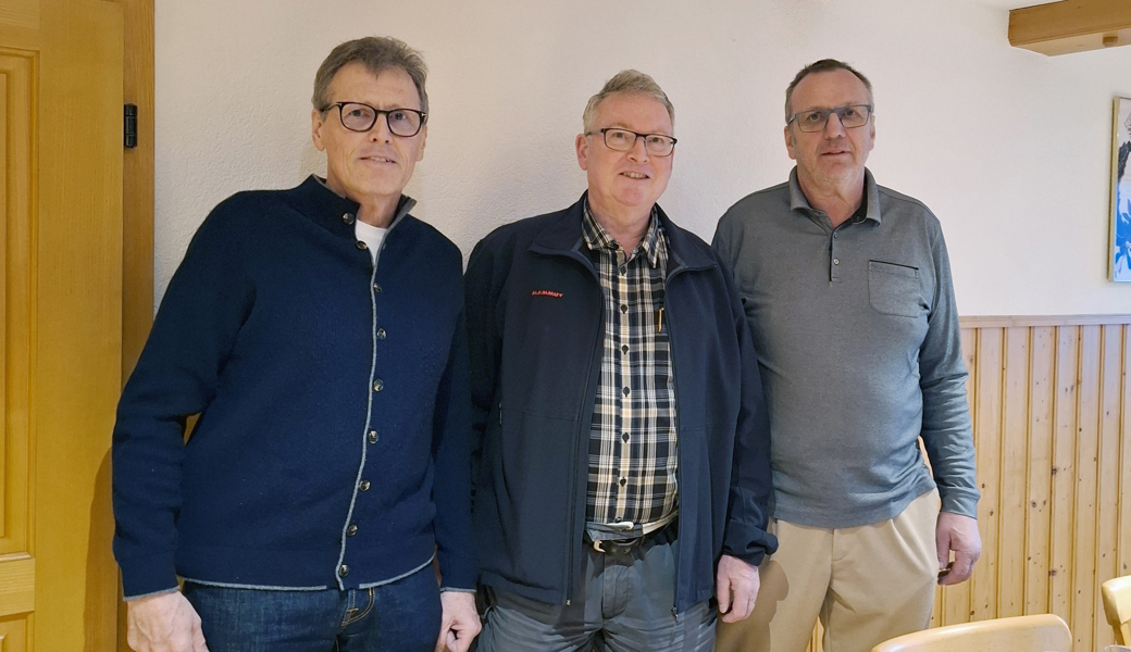 Die Geehrten, von links: René Hobi, Cornelius Jäger, Ferdi Frick.