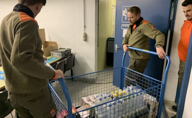 Die Zivilschutzanlage ist vorbereitet, um Flüchtlinge vorübergehend zu beherbergen