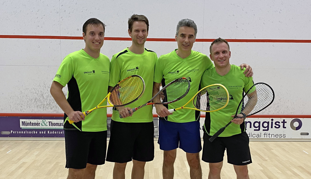 Erfolgreiches Heimspiel für das Grabser Team mit Pascal Schneider, Jahn Bucher, David Heath und Pasquale Ruzicka  (von links).