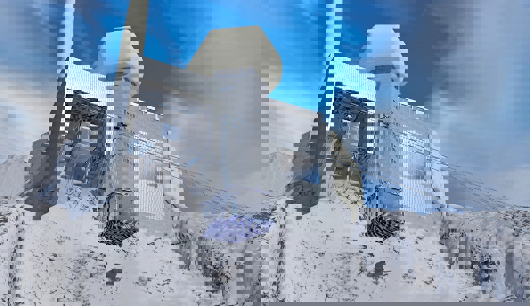  So soll die neue Bergstation aussehen: Dort, wo heute die Bahn ankommt, ist später nur noch ein Fenster zu sehen. 