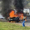 Elektrofahrzeug vollständig ausgebrannt