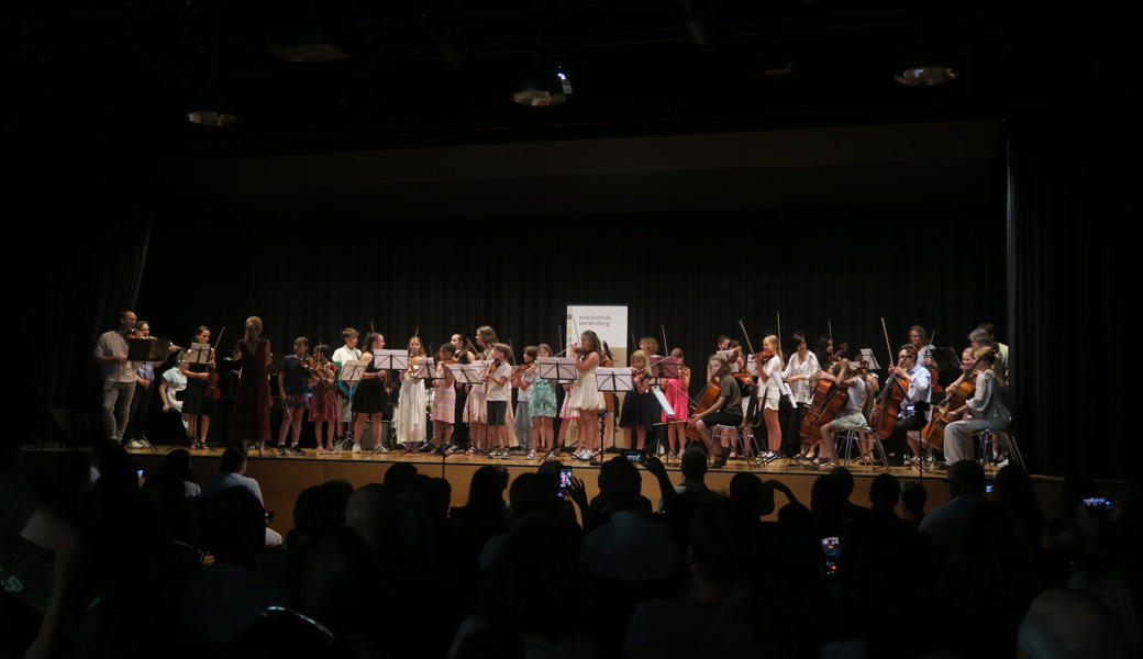 Das Streichensemble der Musikschule Werdenberg mit über 40 Mitwirkenden war der Höhepunkt des Abends.