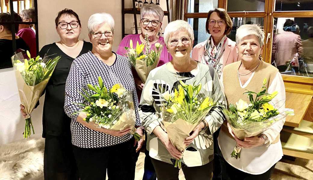 Die Jubilarinnen (von links): Monika Rohner, Annelies Bosshard, Ursula Negrini, Christine Sieber, Karin Obergfell, Erika Eggenberger. 