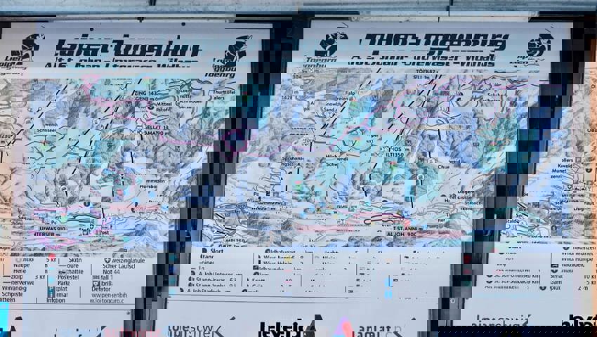  Ein Blick auf die Loipen-Vielfalt im obersten Toggenburg. 