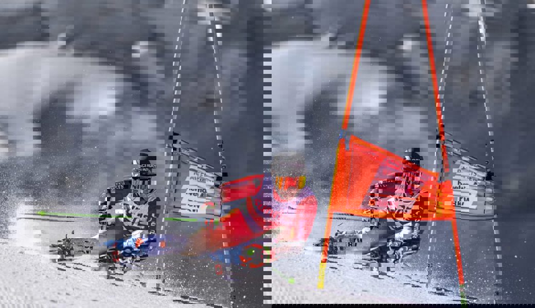  Marco Fischbacher in voller Fahrt. Archivbild: Swiss Ski Stephan Bögli