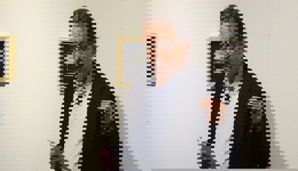  Mit der Eröffnungsrede erklärte Hans Eggenberger, wie die Fotos entstanden sind. 