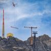 Neue Säntisbahn: So wird der 55 Meter hohe Kran auf dem Berg montiert