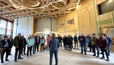 50 Schreiner besichtigten die Klanghaus-Baustelle