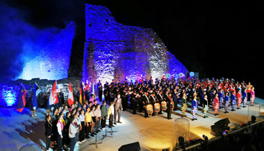 Schottische Klänge beim Princely Tattoo in der Burgruine Schellenberg