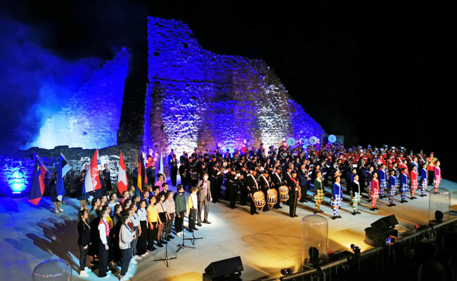 Schottische Klänge beim Princely Tattoo in der Burgruine Schellenberg