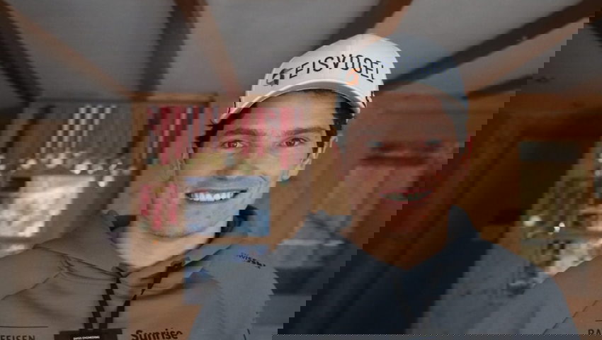  Im ersten Lauf bei den Leuten: Josua Mettler. 