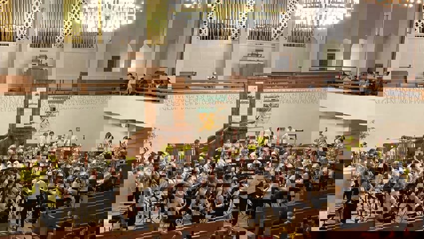  Zum Schluss spielte der Musikverein Buchs-Räfis zusammen mit den Jugendmusiken. 