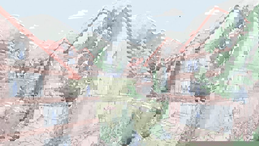  So könnte die Überbauung des neuen Projekts Acker in Wildhaus aussehen. Visionalisierung: Benarici/Quantuvia