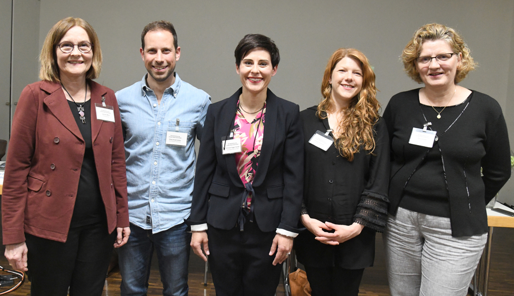  Wechsel im Vereinsvorstand: Für Jeanette Mösli und Philip Anderhalden nehmen neu Christine Egger-Schöb und Pascale Hartmann-Sprenger Einsitz; Ehrung für Petra Sucker (von links). 