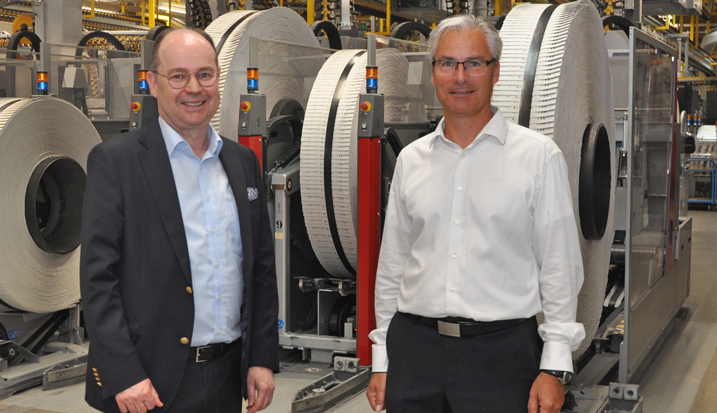 Sehen das Unternehmen in Haag als gerüstet für die Zukunft: Ivo Klein (links), VR-Präsident der Sopag, und Urs Zieri, Geschäftsführer, haben sich mutig für Investitionen entschieden. 