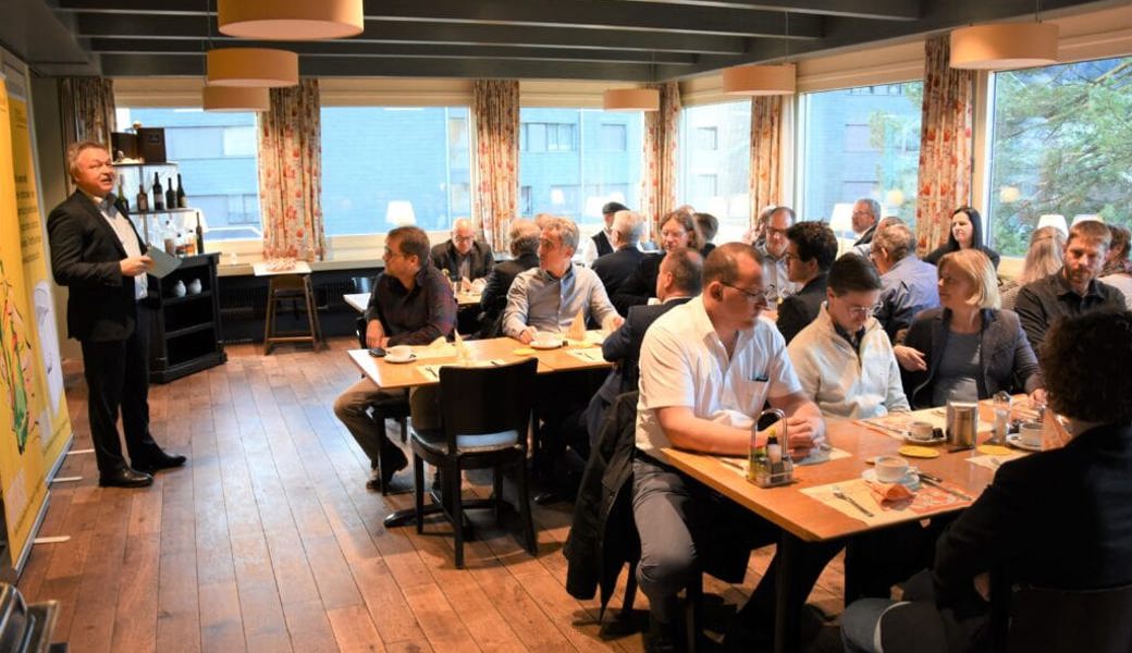  Kilian Looser, Präsident von Region Toggenburg, begrüsste die Anwesenden am Dreikönigstag zum Neujahrsbrunch im «Sternen», Nesslau. 