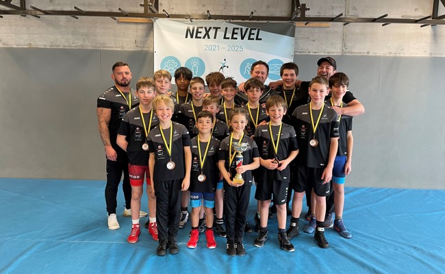 Der Ringernachwuchs gewinnt in der Rheintalliga die Bronzemedaille