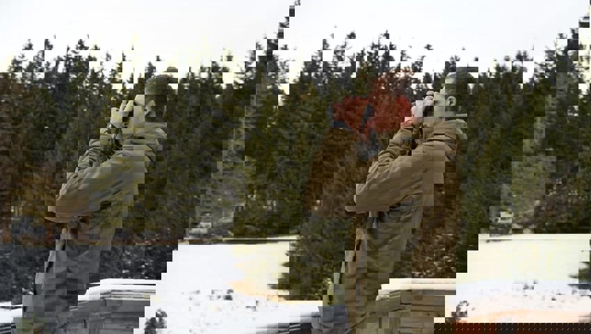  An diesem Tag entdeckte der Wildhüter nur Tierspuren – zum Glück. 