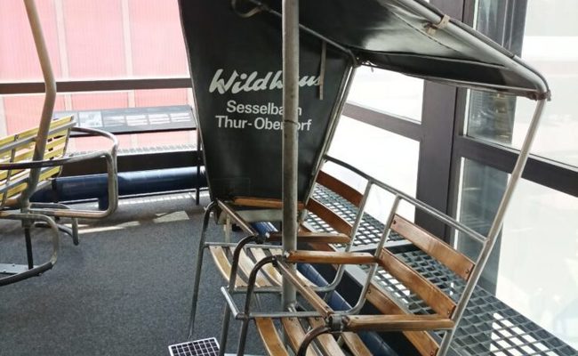 Ein Toggenburger Wintersport-Relikt im Verkehrshaus der Schweiz in Luzern