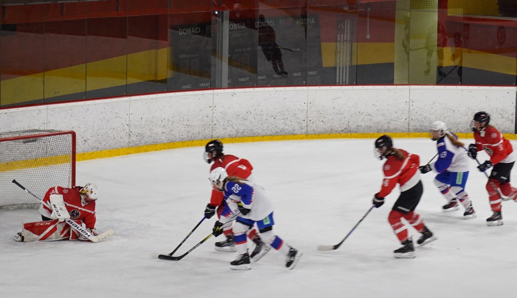 Im Spiel gegen Slowakei I hielt die Saxerin Sophia Mercedes den Kasten rein.